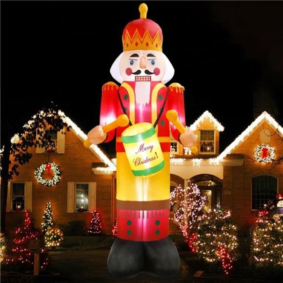 Holiday 12ft Giant Christmas Inflatables Nutcracker Soldier Outdoor